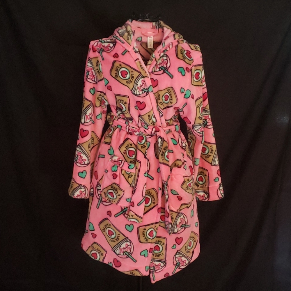 Girl's Justice hooded bath robe, size 20